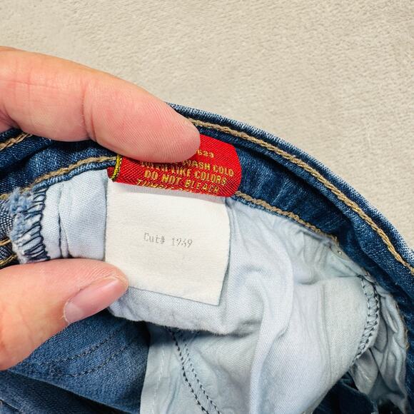 VTG NYDJ Jeans Womens 18 Med Wash Blue Denim Marilyn Straight High Rise USA Made - Picture 5 of 13